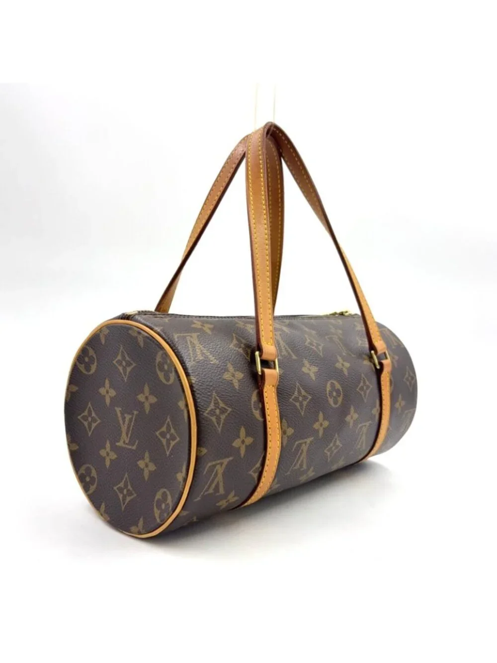 Louis Vuitton Monogram Vintage Leather Brown Handbag Gold